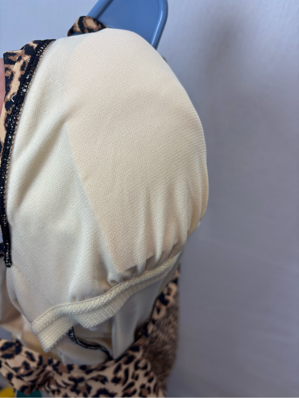 Aqua Green Leopard Print One-Piece Swimsuit - Tan & Black L - Picture 12 of 12